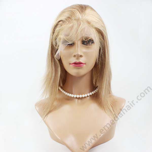 Top quality blonde lace wigs for black women,full lace human hair wig,peruvian full lace wigs with baby hair.HN144